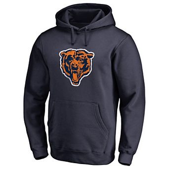 Men's Navy Chicago Bears Throwback Logo Pullover Hoodie