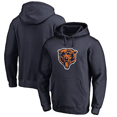Men's Navy Chicago Bears Throwback Logo Pullover Hoodie