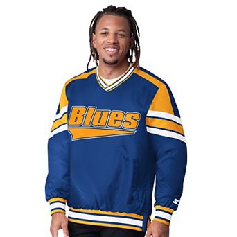 Men's Starter Blue St. Louis Blues Reliver I V-Neck Pullover Sweatshirt