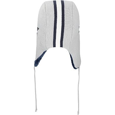 Men's New Era Gray Dallas Cowboys Helmet Head Trapper Knit Hat