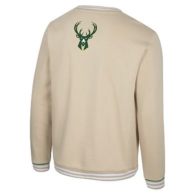 Unisex Stadium Essentials Natural Milwaukee Bucks Halftime Pullover Sweatshirt