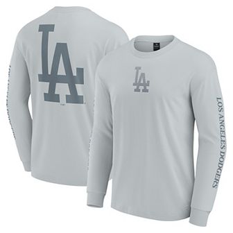 Men's Fanatics Gray Los Angeles Dodgers Elements Strive Long Sleeve T-Shirt