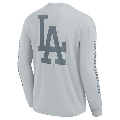 Men's Fanatics Gray Los Angeles Dodgers Elements Strive Long Sleeve T-Shirt