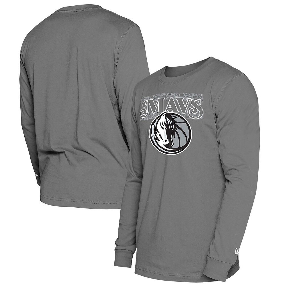 Men's New Era Gray Dallas Mavericks 2024/25 City Edition Long Sleeve T-Shirt