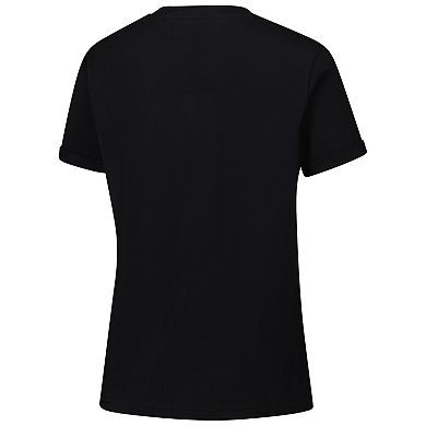 Women's Gameday Social Black Tennessee Volunteers Hand Sewn Beaded Script T-Shirt