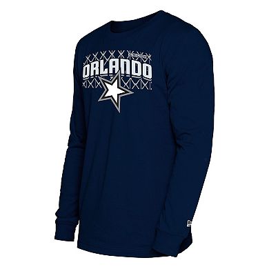 Men's New Era Navy Orlando Magic 2024/25 City Edition Long Sleeve T-Shirt