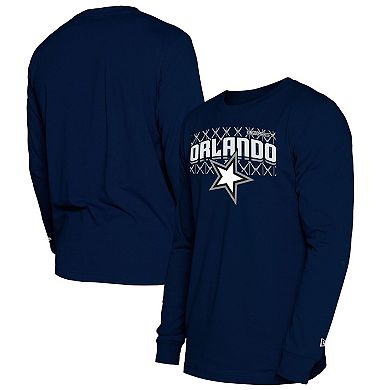 Men's New Era Navy Orlando Magic 2024/25 City Edition Long Sleeve T-Shirt