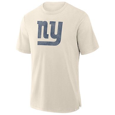 Men's Fanatics Cream New York Giants Slub T-Shirt