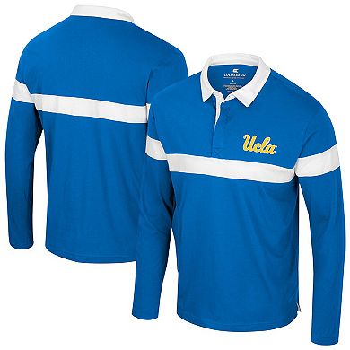 Men's Colosseum Blue UCLA Bruins Too Cool For School Long Sleeve Polo