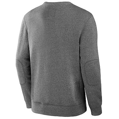 Men's Fanatics Heather Gray Green Bay Packers Loop Terry Pullover Sweatshirt