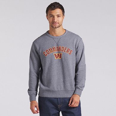 Men's Fanatics Heather Gray Washington Commanders Loop Terry Pullover Sweatshirt