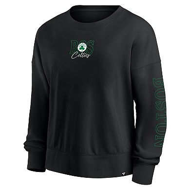 Fanatics Black Boston Celtics Oversized Game Day Pullover Sweatshirt