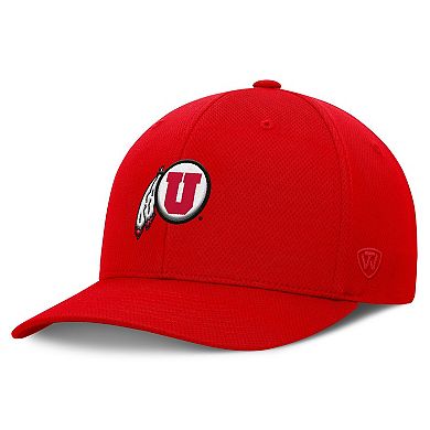 Men's Top of the World Red Utah Utes Reflex Logo Flex Hat