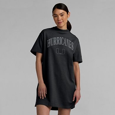 Women's Fanatics Black Miami Hurricanes Elements Go Tri-Blend T-Shirt Dress