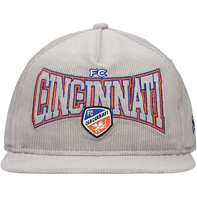 Men's New Era Gray FC Cincinnati Corduroy Golfer Adjustable Hat