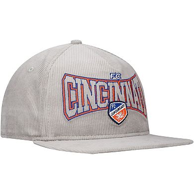 Men's New Era Gray FC Cincinnati Corduroy Golfer Adjustable Hat