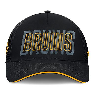 Men's Fanatics Black Boston Bruins Fundamental Flex Hat