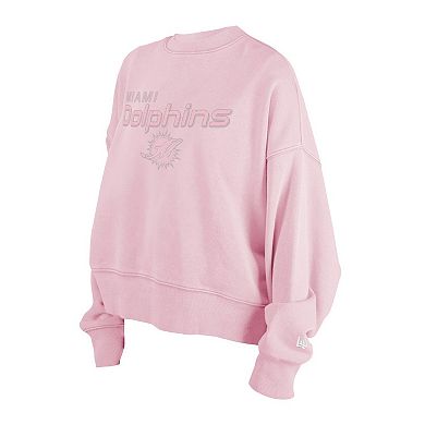 Women's New Era Pink Miami Dolphins Cozy Pullover Sweatshirt