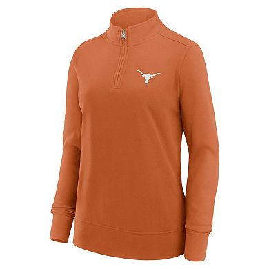 Women's Fanatics Texas Orange Texas Longhorns Velocity French Terry Quarter-Zip Jacket