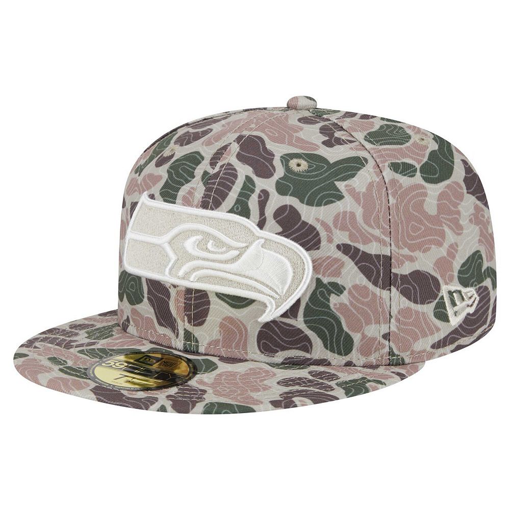 Men's New Era Seattle Seahawks Geo Camo 59FIFTY Fitted Hat