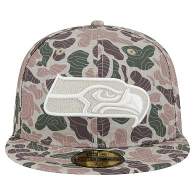 Men's New Era Seattle Seahawks Geo Camo 59FIFTY Fitted Hat