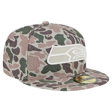 Men's New Era Seattle Seahawks Geo Camo 59FIFTY Fitted Hat