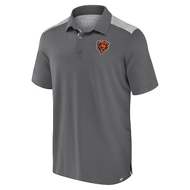 Men's Fanatics Gray Chicago Bears Long Shot Polo