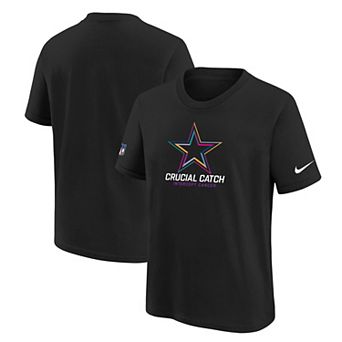 Youth Nike Black Dallas Cowboys 2024 NFL Crucial Catch T-Shirt