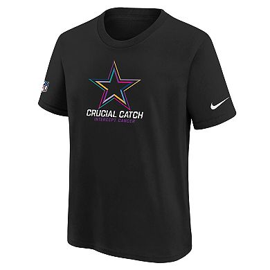 Youth Nike Black Dallas Cowboys 2024 NFL Crucial Catch T-Shirt
