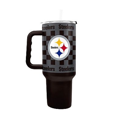 Pittsburgh Steelers 40oz Checkered Stainless Steel Tumbler