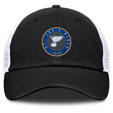 Men's Fanatics Black/White St. Louis Blues Averie Trucker Adjustable Hat
