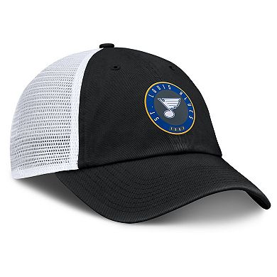 Men's Fanatics Black/White St. Louis Blues Averie Trucker Adjustable Hat