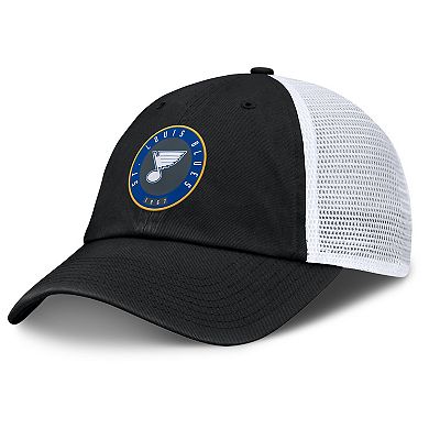 Men's Fanatics Black/White St. Louis Blues Averie Trucker Adjustable Hat