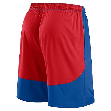 Men's Royal/Red Philadelphia 76ers Launch Performance Shorts