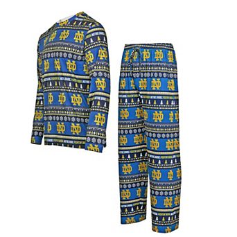 Men's Concepts Sport Navy Notre Dame Fighting Irish Swivel Long Sleeve T-Shirt & Pants Sleep Set