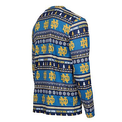 Men's Concepts Sport Navy Notre Dame Fighting Irish Swivel Long Sleeve T-Shirt & Pants Sleep Set