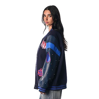 Women's The Wild Collective Blue New York Rangers Full-Snap Varsity Jacket