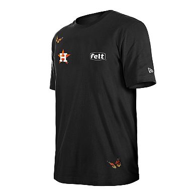 Men's New Era x Felt Black Houston Astros T-Shirt