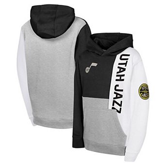 Youth Black Utah Jazz Splash Pullover Hoodie