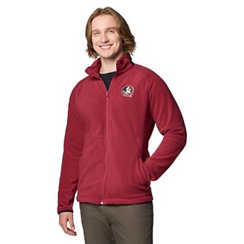 Men's Columbia Garnet Florida State Seminoles Flanker IV Fleece Raglan Full-Zip Jacket