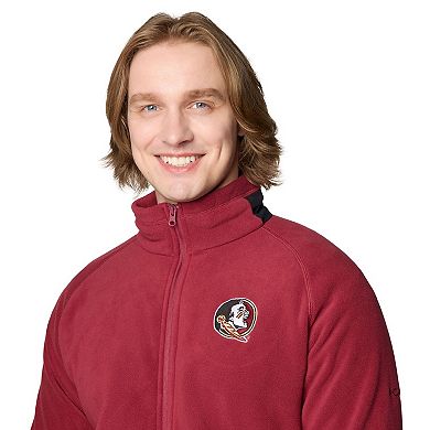 Men's Columbia Garnet Florida State Seminoles Flanker IV Fleece Raglan Full-Zip Jacket