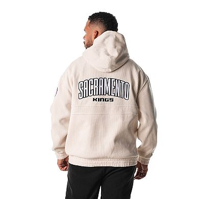 Unisex The Wild Collective Cream Sacramento Kings Corduroy Tri-Blend Pullover Hoodie