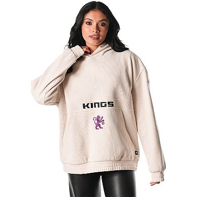 Unisex The Wild Collective Cream Sacramento Kings Corduroy Tri-Blend Pullover Hoodie