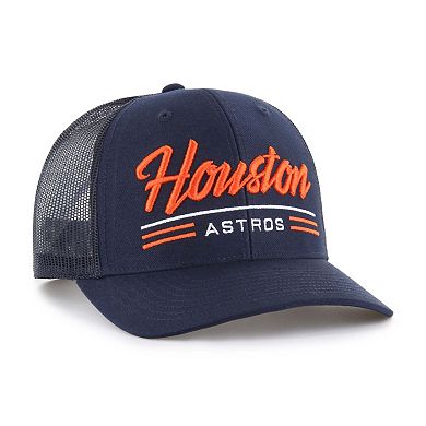 Men's '47 Navy Houston Astros Garner Trucker Adjustable Hat