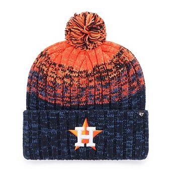 Men's '47 Navy Houston Astros Cascade Cuffed Knit Hat with Pom