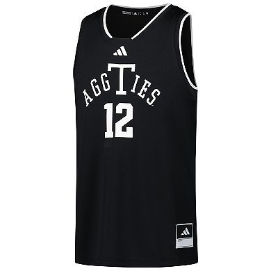 Youth adidas #12 Black Texas A&M Aggies Alternate Replica Swingman Jersey