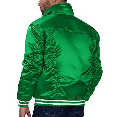 Men's Starter x Levi's Kelly Green Boston Celtics Silver Label Trucker Satin Full-Snap Jacket