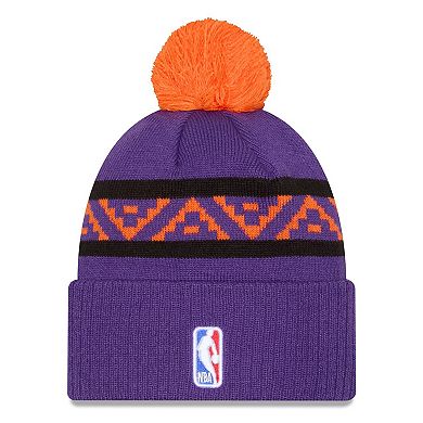 Men's New Era Purple Phoenix Suns 2024/25 City Edition Cuffed Knit Hat with Pom
