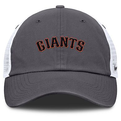 Men's Nike Gray San Francisco Giants Wordmark Club Adjustable Trucker Hat