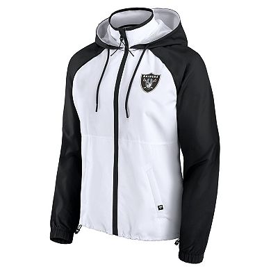 Women's Fanatics White Las Vegas Raiders Full-Zip Anorak Hoodie Jacket